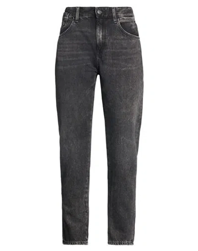 Replay Woman Jeans Black Size 27w-28l Cotton In Black