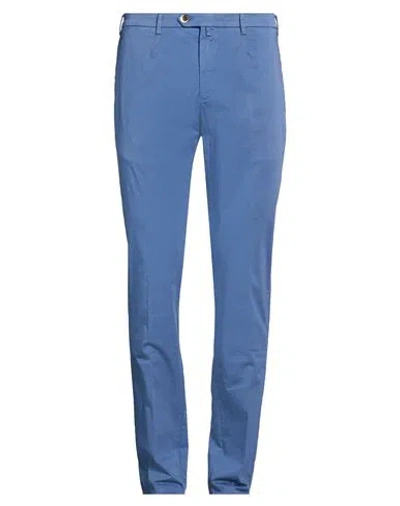 Verdera Man Pants Blue Size 38 Cotton, Elastane In Blue