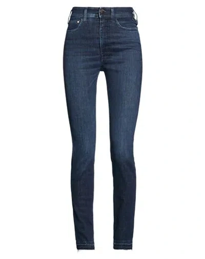 Cycle Woman Jeans Blue Size 27 Cotton, Red Polyester, Red Cotton, Lyocell, Elastane In Blue