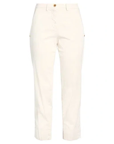 Mason's Woman Pants Cream Size 14 Cotton, Polyester, Elastane In White