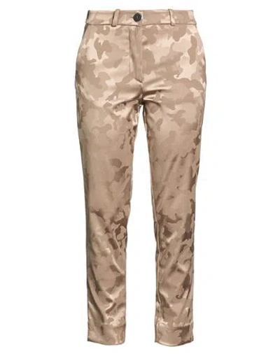 Rrd Woman Pants Taupe Size 10 Polyester, Elastane In Brown