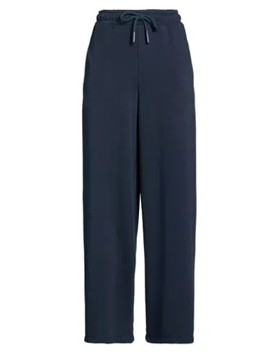 Motel Woman Pants Midnight Blue Size Onesize Cotton, Polyester In Blue