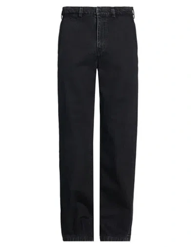 Rier Man Jeans Black Size Xl Cotton In Black