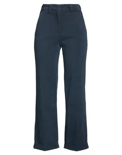 Peuterey Woman Pants Navy Size 10 Cotton, Elastomultiester, Elastane In Blue