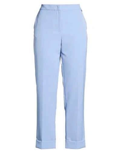 Please N8 Woman Pants Light Blue Size L Polyester, Elastane In Blue
