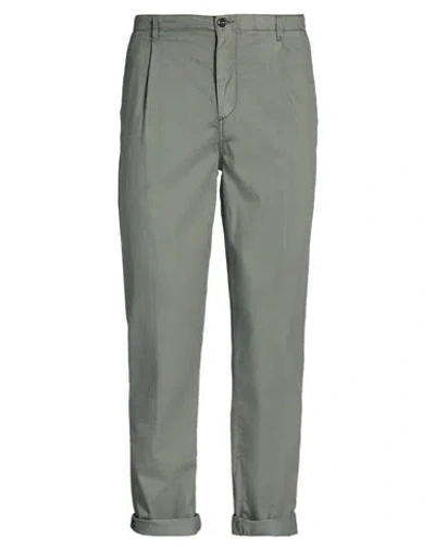 40weft Man Pants Grey Size 34 Cotton, Nylon, Elastane In Green