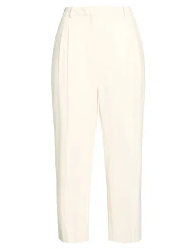 Circolo 1901 Woman Pants Cream Size 4 Cotton, Elastane In Neutral