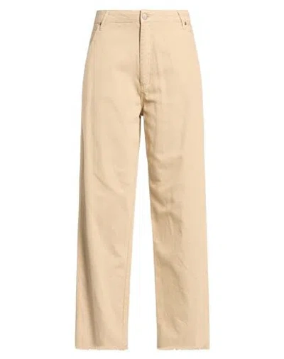 King Kong Woman Pants Sand Size 6 Cotton In Brown