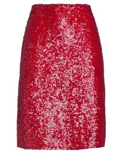 P.a.r.o.s.h P. A.r. O.s. H. Woman Midi Skirt Brick Size M Nylon, Elastane In Red