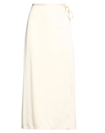 Forte Forte Forte_forte Woman Midi Skirt Off White Size 2 Acetate, Viscose In White