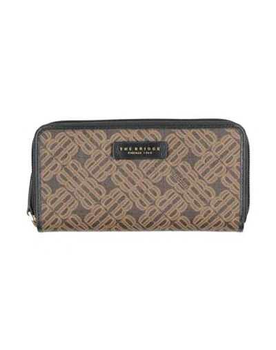 The Bridge Woman Wallet Dark Brown Size - Polyurethane In Multi