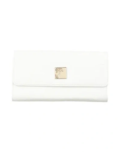 Versace Collection Woman Wallet White Size - Calfskin In Gray