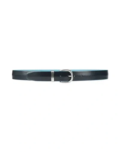 Piquadro Man Belt Midnight Blue Size Onesize Leather In Blue