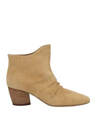 Officine Creative Italia Woman Ankle Boots Sand Size 8 Leather In Brown