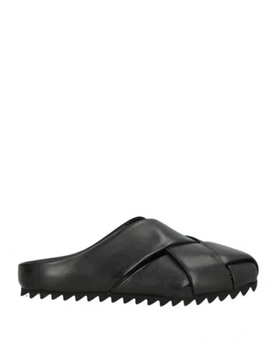 Officine Creative Italia Woman Mules & Clogs Black Size 7 Leather In Black