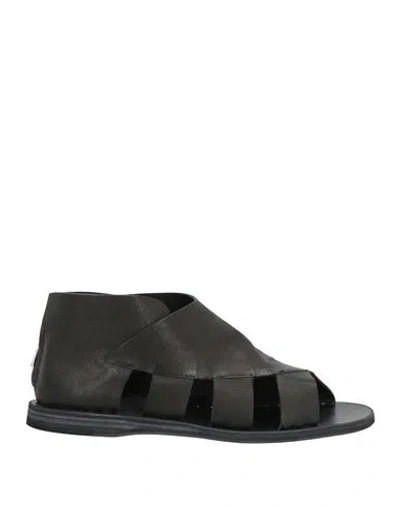 Officine Creative Italia Woman Ankle Boots Black Size 7 Leather In Black