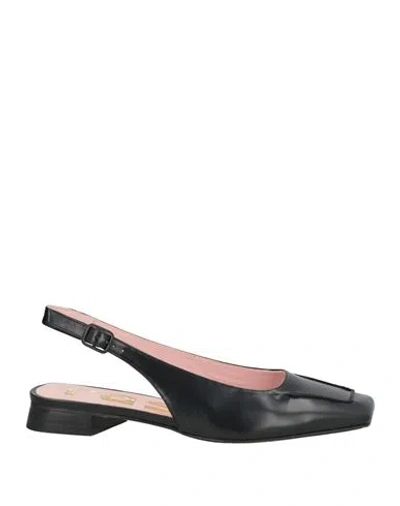 Ras Woman Ballet Flats Black Size 12 Leather In Black
