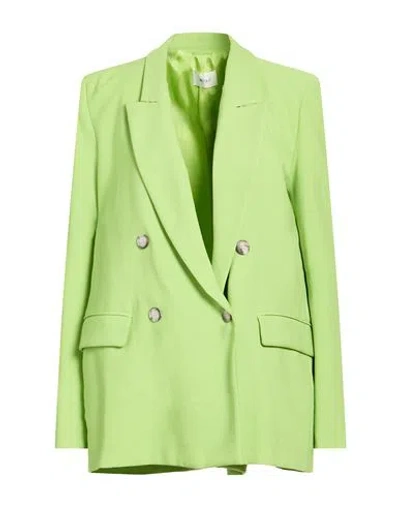 Vicolo Woman Blazer Lime Green Size M Viscose, Polyester In Green
