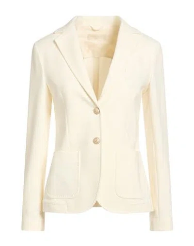 Circolo 1901 Woman Blazer Cream Size 8 Cotton, Lycra In White