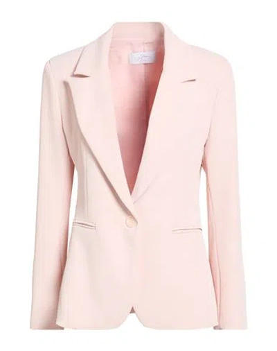 Soallure Woman Blazer Blush Size 8 Polyester, Elastane In Pink