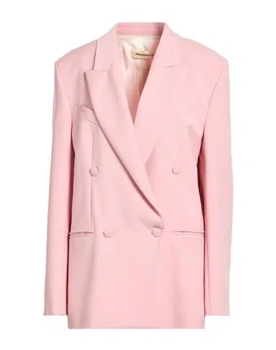 Nineminutes Woman Blazer Pink Size 6 Polyester, Viscose, Elastane In Pink