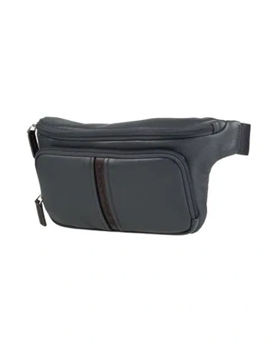 Piquadro Belt Bag Slate Blue Size - Cow Leather, Eva (ethylene - Vinyl - Acetate), Polyester, Synthe In Gray