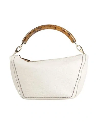 Plinio Visona' Woman Handbag Ivory Size - Leather In White