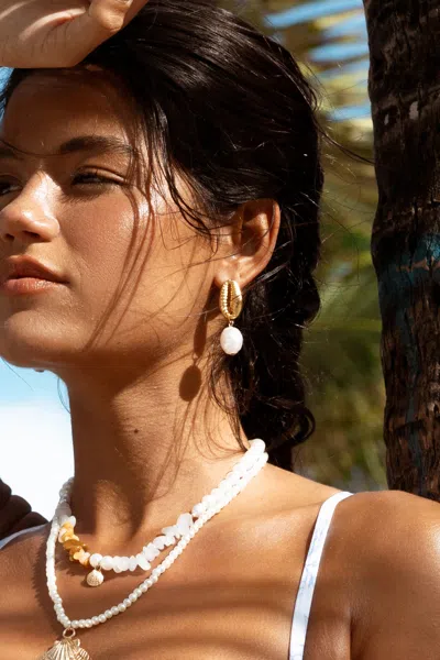 Cupshe Cabo Daydream Gold-tone Earrings Set In Gold