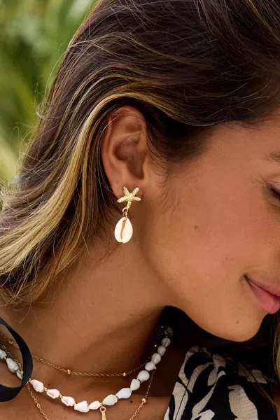 Cupshe Cabo Daydream Gold-tone Earrings Set In Gold