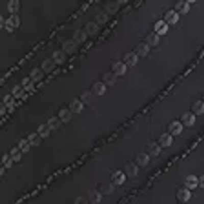 Abercrombie & Fitch Tie-back Beaded Slip Midi Dress In Black