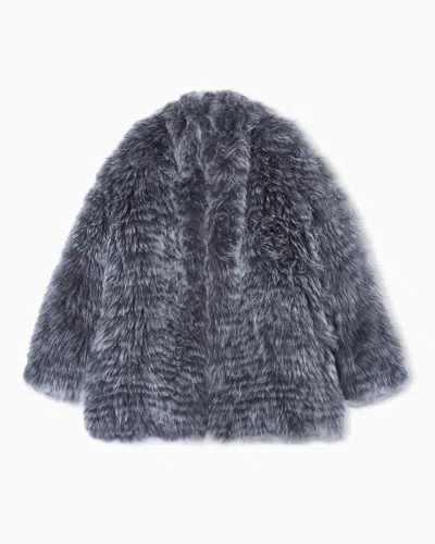 Giorgio Armani Cashmere Fur Blouson In Gray