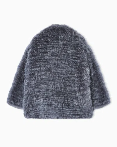 Giorgio Armani Cashmere Fur Blouson In Gray
