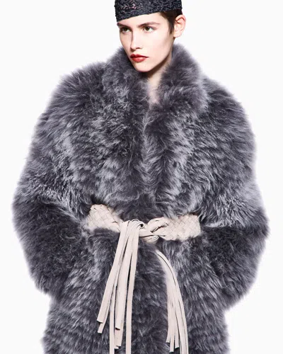 Giorgio Armani Cashmere Fur Blouson In Gray