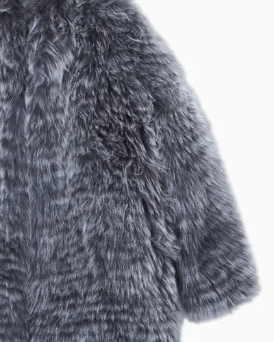 Giorgio Armani Cashmere Fur Blouson In Gray