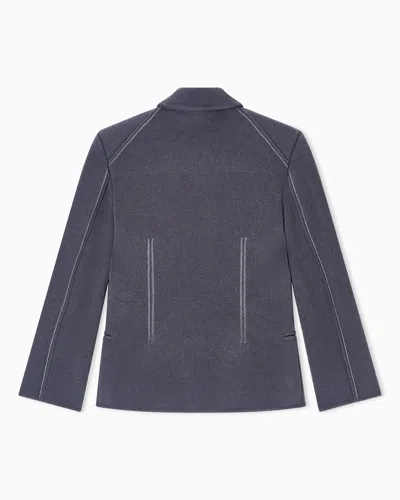 Giorgio Armani Single-breasted Short Jacket In Cashmere In Gray