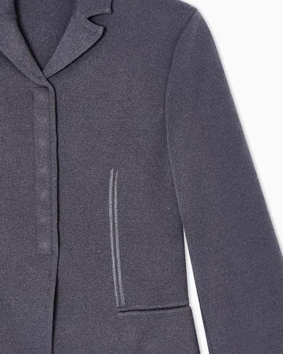 Giorgio Armani Single-breasted Short Jacket In Cashmere In Gray