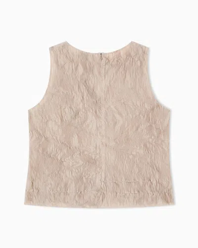 Giorgio Armani Micro Pleated Top In Multi