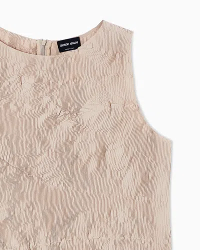 Giorgio Armani Micro Pleated Top In Multi