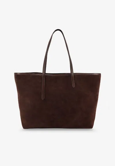 Atp Atelier Eraclea Suede Tote Bag In Brown