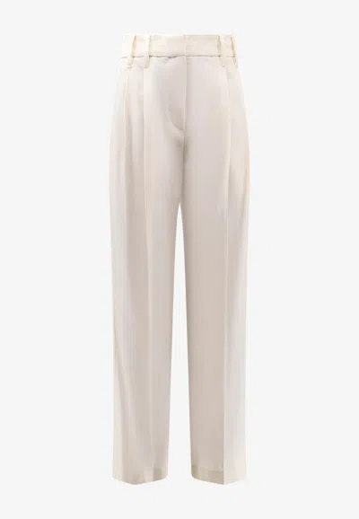 Brunello Cucinelli Straight-leg Tailored Pants In Neutral