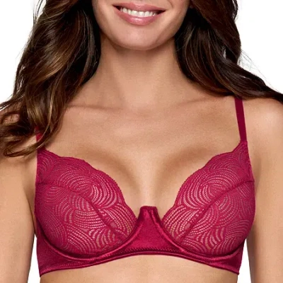 Ilusion Womens Light Support Underwire Unlined Demi Bra 70157 In Burgundy