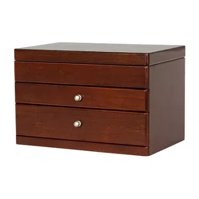 Mele & Co Brisbane Walnut-finish Jewelry Box In Transparent