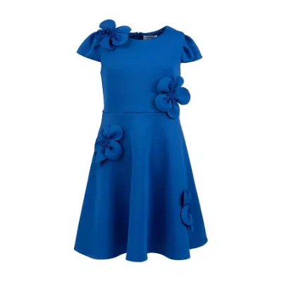 Speechless Big Kid Girls Short Sleeve A-line Dress In Blue