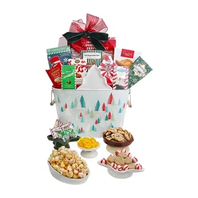 Alder Creek Winter Holiday Trees Food Set In Multi