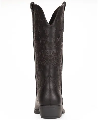 Wild Pair Women's Denise Block Heel Western Boots, Macy's Exclusive In Brown