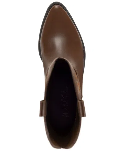 Wild Pair Women's Denise Block Heel Western Boots, Macy's Exclusive In Brown