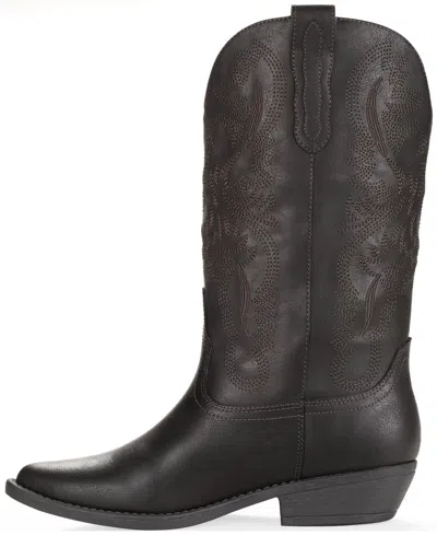 Wild Pair Women's Denise Block Heel Western Boots, Macy's Exclusive In Brown