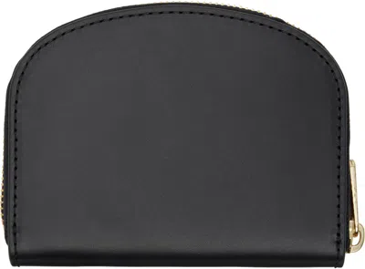 Apc Black Demi-lune Compact Wallet In Black