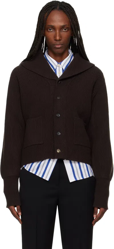 Wales Bonner Brown 'the Solace' Cardigan In Brown
