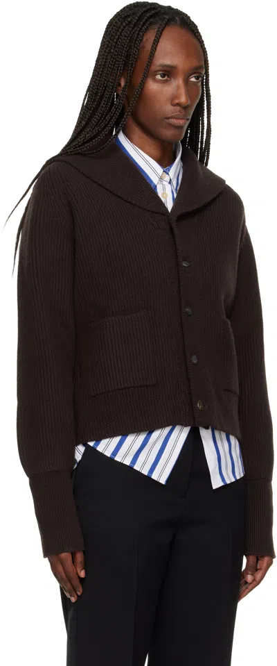 Wales Bonner Brown 'the Solace' Cardigan In Brown